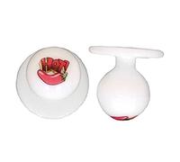 EXNER Kugel-Knöpfe, Kochjacken-Knöpfe, Motiv-Knöpfe, Farbe weiß mit HOT, in VE von 12 Stück (für 1 Kochjacke)