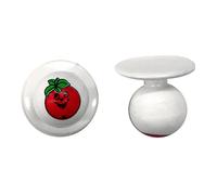 EXNER Kugel-Knöpfe, Kochjacken-Knöpfe, Motiv-Knöpfe, Farbe weiß Tomate, in VE von 12 Stück (für 1 Kochjacke)
