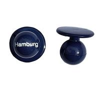 EXNER Kugel-Knöpfe, Kochjacken-Knöpfe, Motiv-Knöpfe, Text Hamburg, in VE von 12 Stück (für 1 Kochjacke)