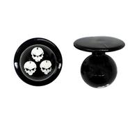 EXNER Kugel-Knöpfe, Kochjacken-Knöpfe, Motiv-Knöpfe, Farbe schwarz 3, in VE von 12 Stück (für 1 Kochjacke)