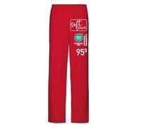 EXNER Medizinische OP-Schlupfhose, Pflege-Hose, Arbeitshose, Unisex für Herren und Damen in Medizin, Krankenpflege, Altenpflege, SPA, Wellnes, Kosmetik, Farbe rot, Größe XS