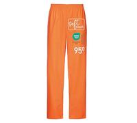 EXNER Medizinische OP-Schlupfhose, Pflege-Hose, Arbeitshose, Unisex für Herren und Damen in Medizin, Krankenpflege, Altenpflege, SPA, Wellnes, Kosmetik, Farbe orange, Größe XS