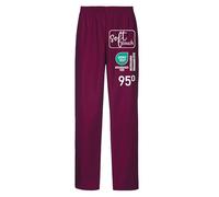 EXNER Medizinische OP-Schlupfhose, Pflege-Hose, Arbeitshose, Unisex für Herren und Damen in Medizin, Krankenpflege, Altenpflege, SPA, Wellnes, Kosmetik, Farbe Bordeaux, Größe XS