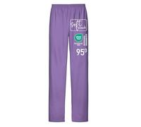 EXNER Medizinische OP-Schlupfhose, Pflege-Hose, Arbeitshose, Unisex für Herren und Damen in Medizin, Krankenpflege, Altenpflege, SPA, Wellnes, Kosmetik, Farbe Purple, Größe S