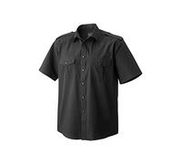 EXNER Piloten-Hemd, halbarm, mit Schulterklappe, Farbe schwarz, Größe 43/44