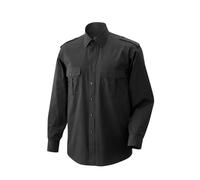 EXNER Piloten-Hemd Langarm, mit Schulterklappe, Farbe schwarz, Größe 45/46