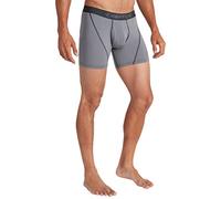 ExOfficio Give-n-Go Sport Mesh 2.0 Herren-Boxershorts, 15,2 cm, Stahl, Onyx/Schwarz, Größe L