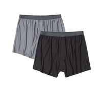 ExOfficio Herren Give-n-go 2.0, 2er-Pack Boxershorts, Stahl-Onyx/Schwarz, Medium