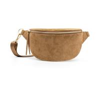 Expatrié Bauchtasche Damen Braun - Alice Small Suede - Gürteltasche für Festival, Reisen & Alltag aus Veganem Wildleder - Stylische Brusttasche Klein