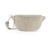 Expatrié Bauchtasche Damen Creme - Alice Small Suede - Gürteltasche für Festival, Reisen & Alltag aus Veganem Wildleder - Stylische Brusttasche Klein