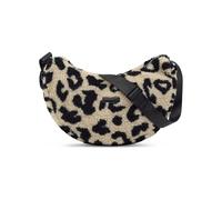 Expatrié Moon Bag Damen Leo - Leni - Weiche Teddy Crossbody Bag - Umhängetasche im Halbmond Style - Mit verstellbarem Gurt und D-Ringen zur Befestigung am Kinderwagen