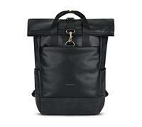 Expatrié Rucksack Damen Schwarz - Adele - Rolltop Tagesrucksack Elegant für Uni Fahrrad Arbeit - Eleganter Laptop Backpack Groß Frauen - Wasserabweisend