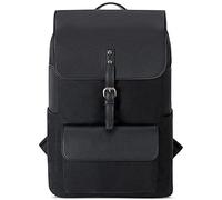 Expatrié Rucksack Damen Schwarz - Ella - Daypack Groß - Eleganter Leder Damenrucksack - Tagesrucksack 15l Tasche mit Magnetverschluss