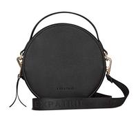 Expatrié Runde Tasche Damen Schwarz Klein Crossbody Tasche aus Veganem Leder - PU Ledertasche Umhängetasche Klein - Trendy Handtasche mit abnehmbaren & verstellbaren Schulterriemen