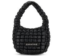 Expatrié Schultertasche Damen Schwarz - Pippa Large - Everyday Puffer Bag - Y2K Gesteppte Handtasche für Uni, Arbeit, Freizeit - Puffy Hobo Damenhandtasche aus Kunstleder