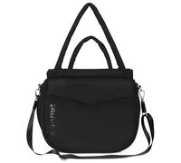 Expatrié Shopper Tasche Damen Schwarz - Poppy - Puffer Bag aus Nylon - Handtasche im Pillow Design mit Reißverschluss für Uni Business Freizeit - Puffy Nylontasche Groß