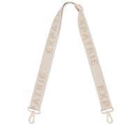 Expatrié Taschengurt zum Wechseln - Jeanne Logo Beige - Verstellbarer Schultergurt für Taschen Umhängetasche Bauchtasche - Flexibler Handtaschen Gurt mit Karabiner