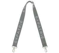 Expatrié Taschengurt zum Wechseln - Jeanne Logo Grau - Verstellbarer Schultergurt für Taschen Umhängetasche Bauchtasche - Flexibler Handtaschen Gurt mit Karabiner