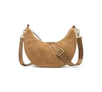 Expatrié Umhängetasche Damen - Lea Small Suede | Half Moon Bag Schultertasche, Crossbody Bag im Halbmond Design, Halbrunde Handtasche aus Veganem Wildleder