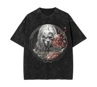 Expedition 33 Grafik-T-Shirt, Gewaschenes Schwarz Im Hip-Hop-Stil, Kurzärmelig Mit Rundhalsausschnitt (Black 10,3XL)