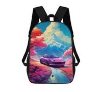 Expensive Cars in Japan 3D-gedruckter Schulrucksack, Lässiger Kinderrucksack, 3D-gedruckte Schultasche Für Jungen Der Grund- Und Mittelschule 17inch