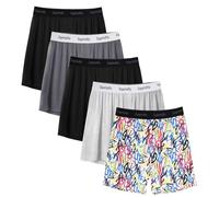 Expertoftio Weich Lockere Boxershorts Herren aus Viskose für Männer Unterhosen Klassische Boxers mit Weitem Schnitt, 7ER-Pack, Groß