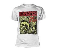 Exploited Punks Not Dead (White) offiziell Männer T-Shirt Herren (X-Large)