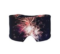 Explosion Feuerwerk Klettverschluss-Design, Verdunkelung, warmer Augen- und Ohrenschützer für Seitenschläfer, Nachtschlaf, Arbeit, Nickerchen, Reisen, Yoga