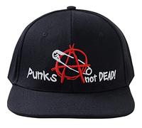 EXPRESS-STICKEREI Lustige Kappe Mit Spruch Punks Not Dead - Verstellbare Urban Basecap - Hochwertige Schildkappe - Baseball Cap - Snapback Mit Verschluss - Einheitsgröße