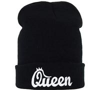 EXPRESS-STICKEREI Lustige Strickmütze - Warme Wintermütze mit Spruch Queen - Beanie für Damen und Herren - Unisex Wollmütze - Heavy Metal Haube mit Spruch