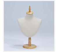 exproyzk Schmuck-Display-Ständer Schmuck Schaufensterpuppe Büste Schal Halskette Ohrring Display Holder Stand, Hölzernes Stabil(Farbe:Natural)