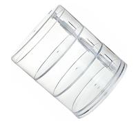 EXQUIMEUBLE 1 Stück Transparente Mehrlagige Schmuckaufbewahrungsbox Kosmetik Organizer für Ringe Ohrringe Armbänder für Zuhause Geschäft Leicht und Kompakt