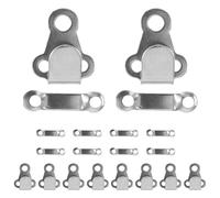 EXQUIMEUBLE 10 Satz Haken und Ösenverschlüsse aus Metall für Hosen und Bhs Starke und Robuste Kleiderhakenbefestigung zum Nähen und Stoffverschließen in Silber