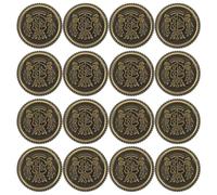 EXQUIMEUBLE 20 Stück Retro Metallknöpfe aus Legierung Runde Vintage Knöpfe zum Dekorieren und Knopfwechsel für Anzugjacken und Kleidung im Selbstgemacht Bastelbereich