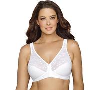 EXQUISITE FORM Fully Damen BH - Vorderverschluss BH mit Stützeffekt und Spitze Stütz-BH Frontverschluss BH Große Größen BH Weiß Größe 85C