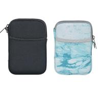 Externe 2,5 Zoll Festplattentasche, hochwertige wasserdichte und stoßfeste Aufbewahrungstasche für zu Hause, im Büro und für unterwegs- staubdicht(2er-Pack) (Schwarz & Grün marmoriert)