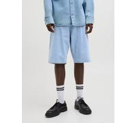 Extra Baggy Fit Jeans-shorts M Blau