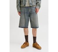 Extra Baggy Fit Jeans-shorts M Blau