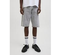 Extra Baggy Fit Jeans-shorts S Grau