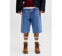 Bermudas JACK & JONES "JJIRON JJORIGINAL SHORTS MF 328 SN", Herren, Gr. XXL, N-Gr, blau (blau denim detail:sq 731), Denim/Jeans, Obermaterial: 100% Baumwolle, unifarben, relaxed fit knielang, Hosen Be