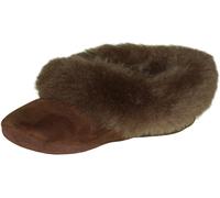 Extra dicke Lammfell Hausschuhe in Ballerina Form braun, 37
