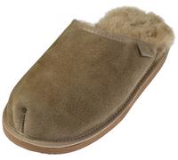 Extra dicke Lammfell Pantoffeln für Herren beige, 42