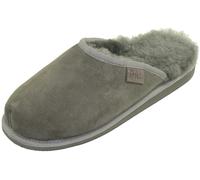 Extra dicke Lammfell Pantoffeln für Herren grau, 41