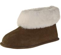 Extra dicke Lammfellschuhe mit Ledersohle in 2 Farben braun, 37