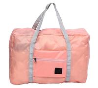 Extra große Reisetasche, 18,9 x 6,3 x 12,6 Zoll, leichte Reisetasche, Faltbare, wasserdichte Trolley-Reisetasche, Tragetasche für Männer und Frauen (Rosa)