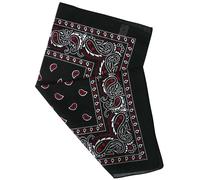 extra großes Bandana 100% Baumwolle! 70x70 cm schwarz mit rot, 70x70