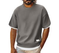 Extra Lange Herren-T-Shirts Weißes Poloshirt Herren Boss Hemd Regular Fit T-Shirt Blau Rundhals Tshirt Set 4Xl Festival Shirt Oversized Weiß 5Er Pack Oversize Tshirts Jogging Anzüge Männer T V