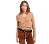 V-Ausschnitt-Pullover GANT "EXTRAFINE LAMBSWOOL V-NECK" Gr. XL, beige (caramel beige) Damen Pullover (51881862-XL) caramel beige