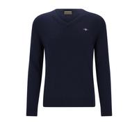 GANT Herren V‑Ausschnitt-Pullover Extrafine Lambswool – Marine – 3XL EU