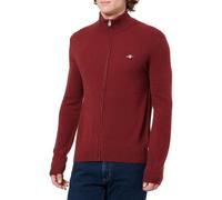 Gant Herren Extrafine Lambswool Zip Cardigan Strickjacke, Plumped Red, XXL EU